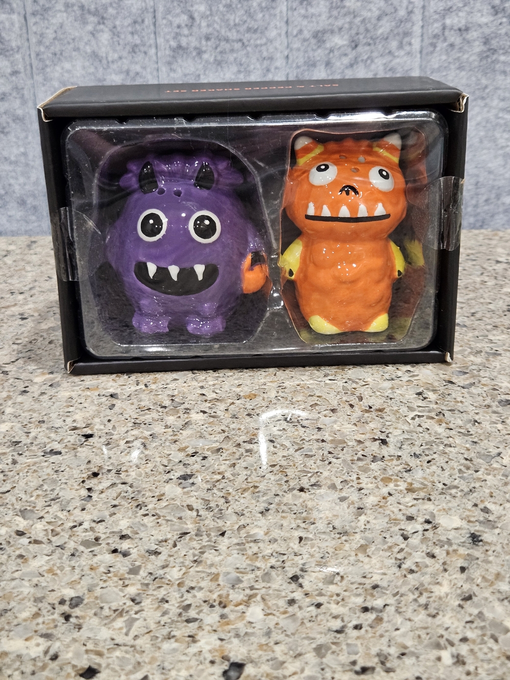 Purple & Orange Monster Figurine Duo - Playset
